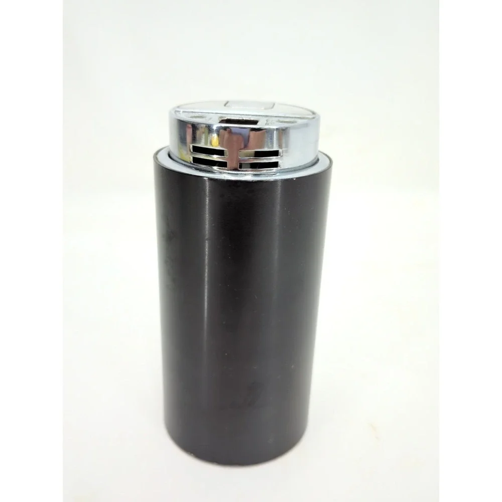 Sarome MCM TableLighter Madmen Japan Lucite Black Cylinder Lighter
